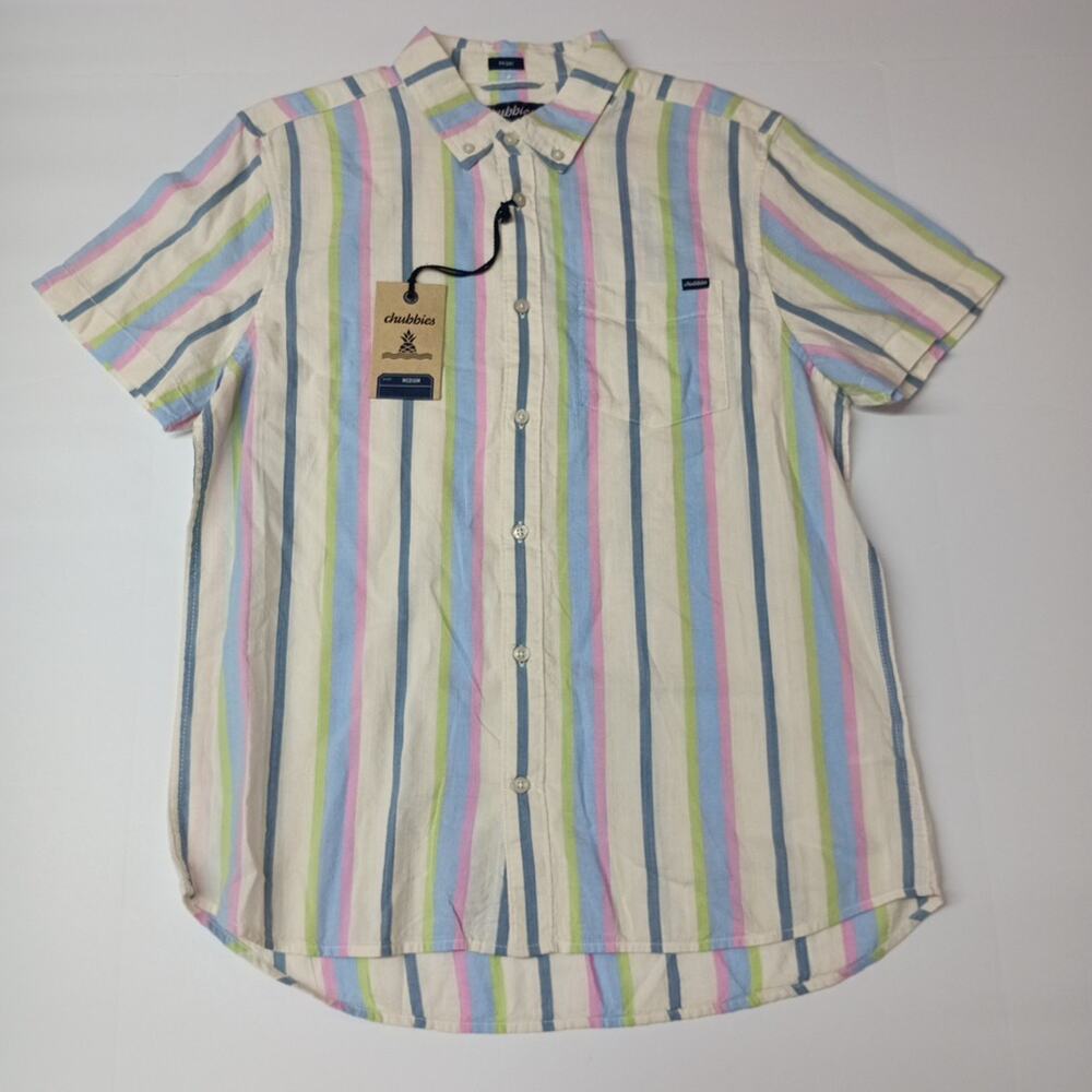 Chubbies Soft Serve‎ Friday Shirt Men's M Striped Multicolor